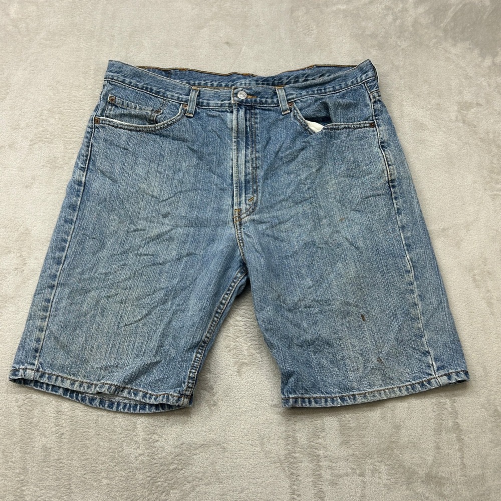 Vintage Levi's 505 Denim Shorts Mens W38 Blue Regular Fit Medium Wash Jorts Y2K